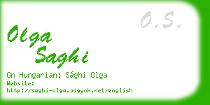 olga saghi business card