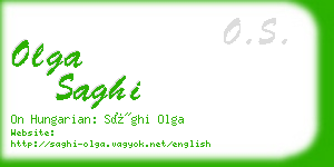 olga saghi business card